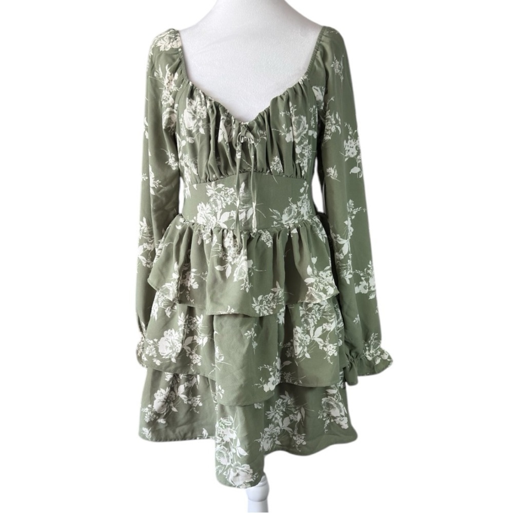 INSPIRED HEARTS Floral Green Mini Dress Size L and XL NWT